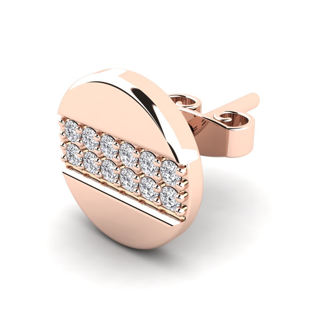 14k Rose Gold Diamond Men's Earring Bertus