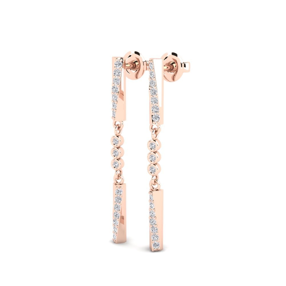 14k Rose Gold Women's Earring Beshile - A