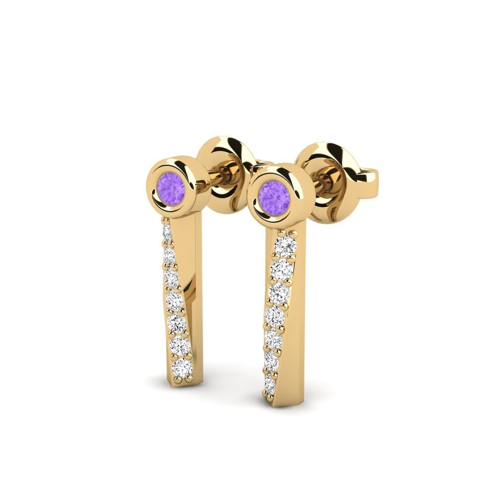 Amethyst Damen ohrring Beshile - B