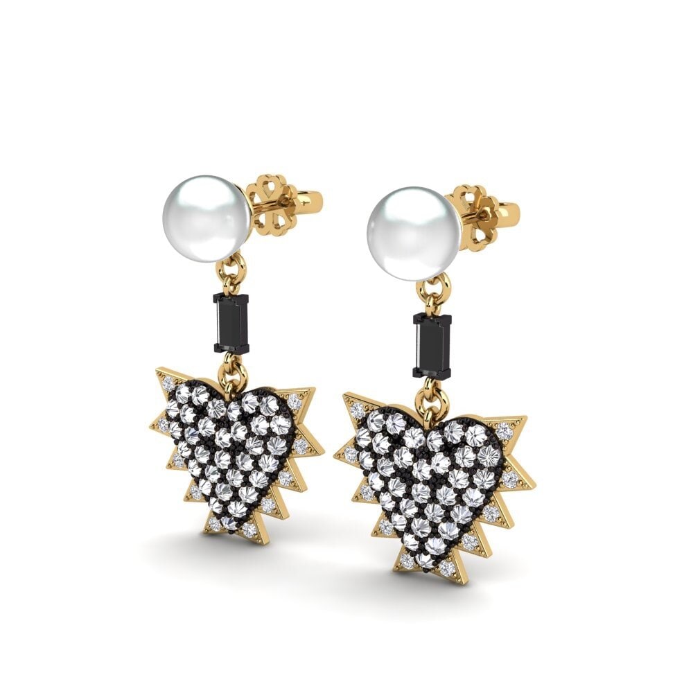 Diamante Negro Pendiente de mujer Bestofyou