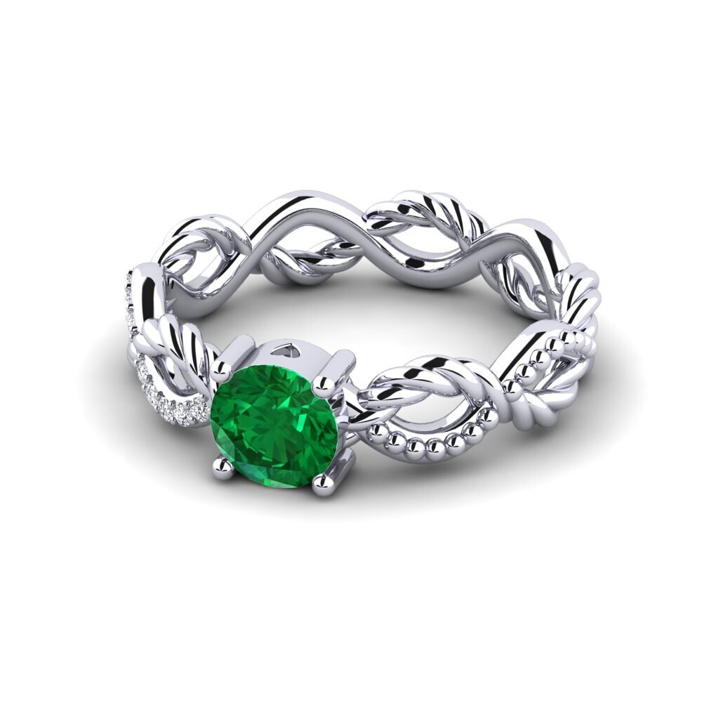 Emerald (Lab Created) Engagement Ring Beta