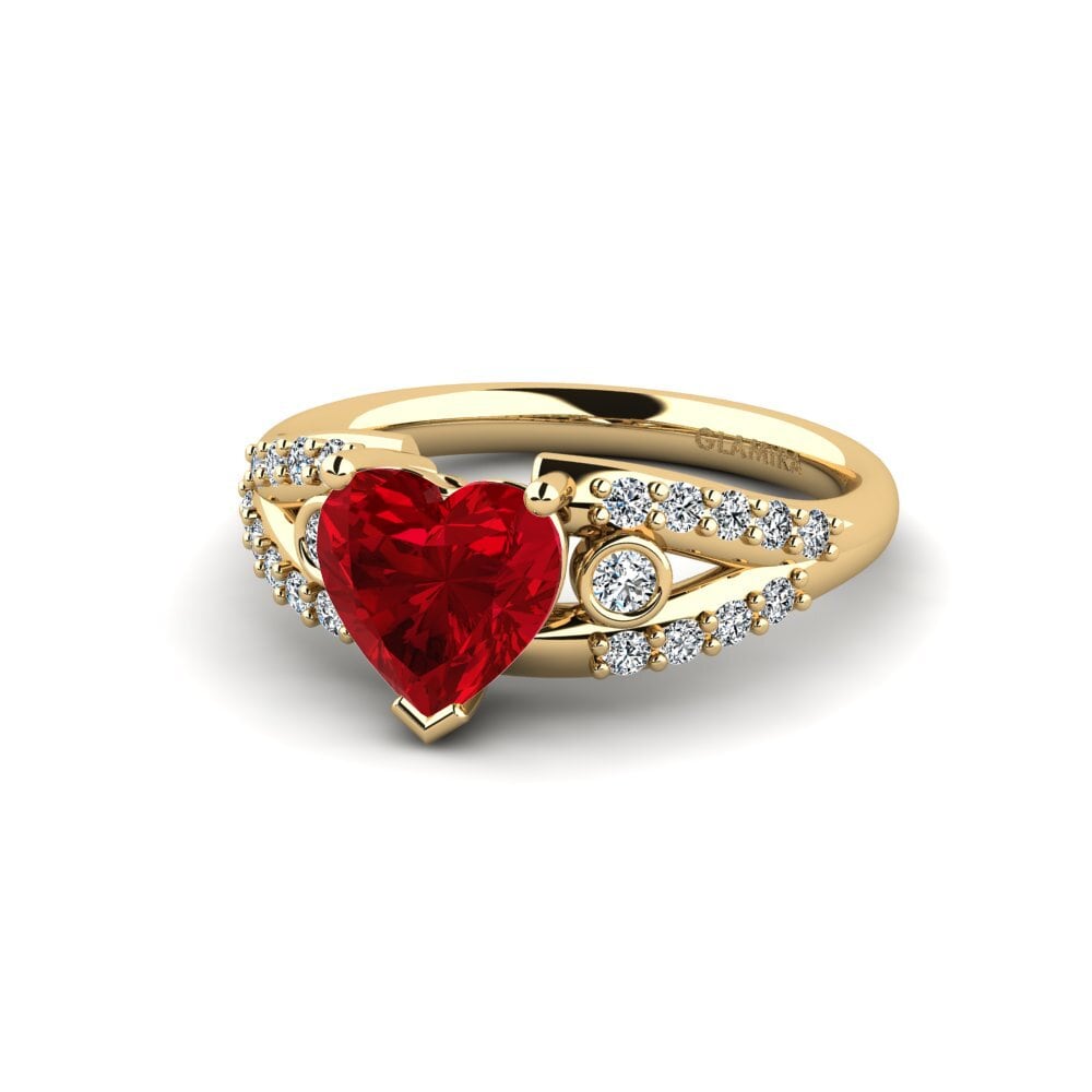 Circonita Roja Anillo de compromiso Betella - Heart