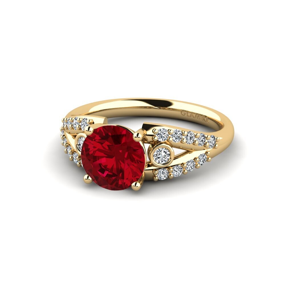 Circonita Roja Anillo de compromiso Betella - Round