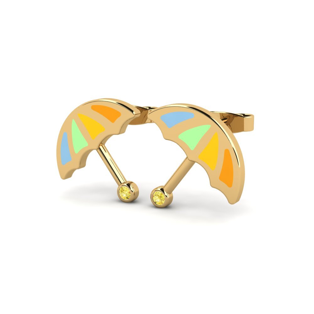 Saphir Jaune Boucle d'oreille enfant Beyt