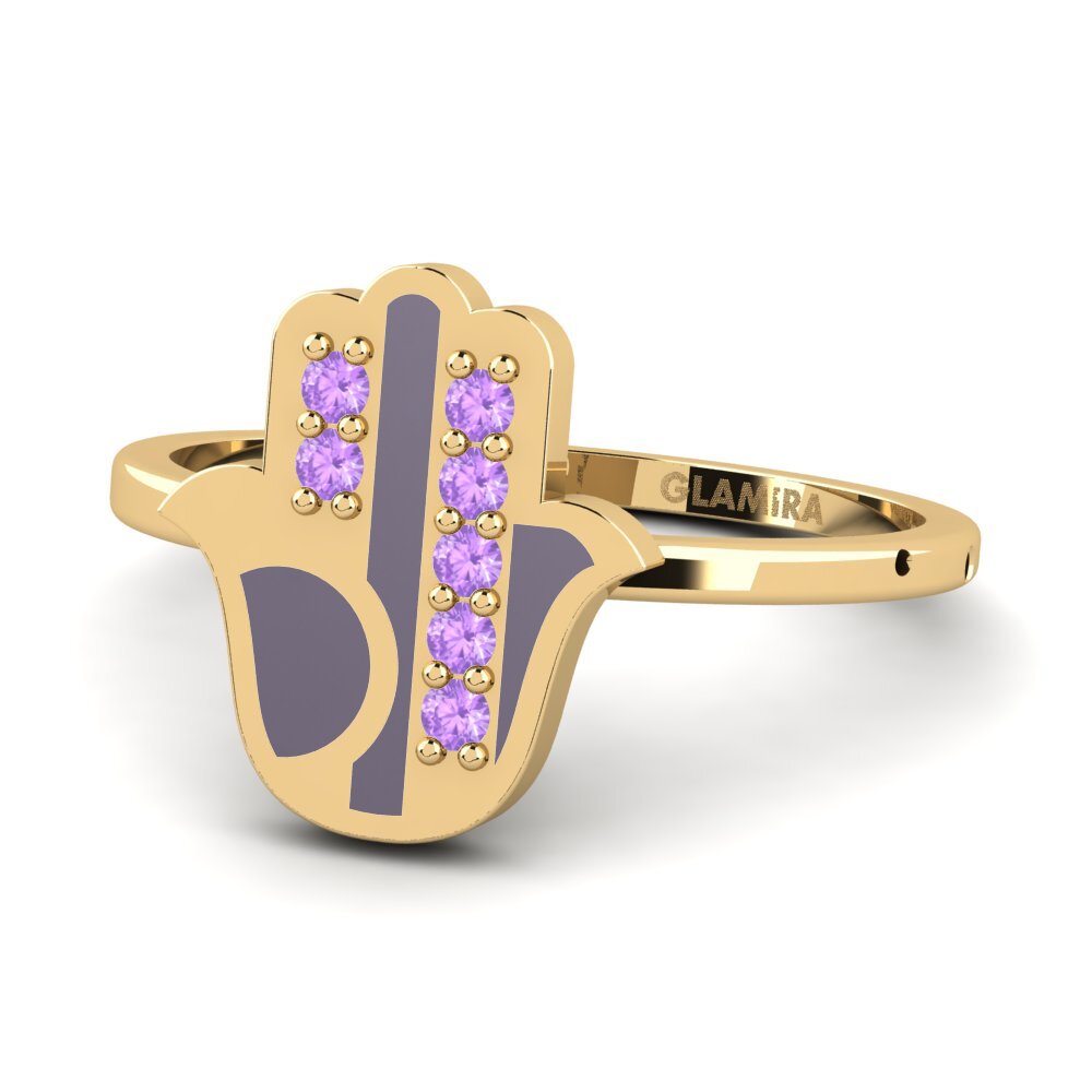 Amethyst Ring Bezorgd