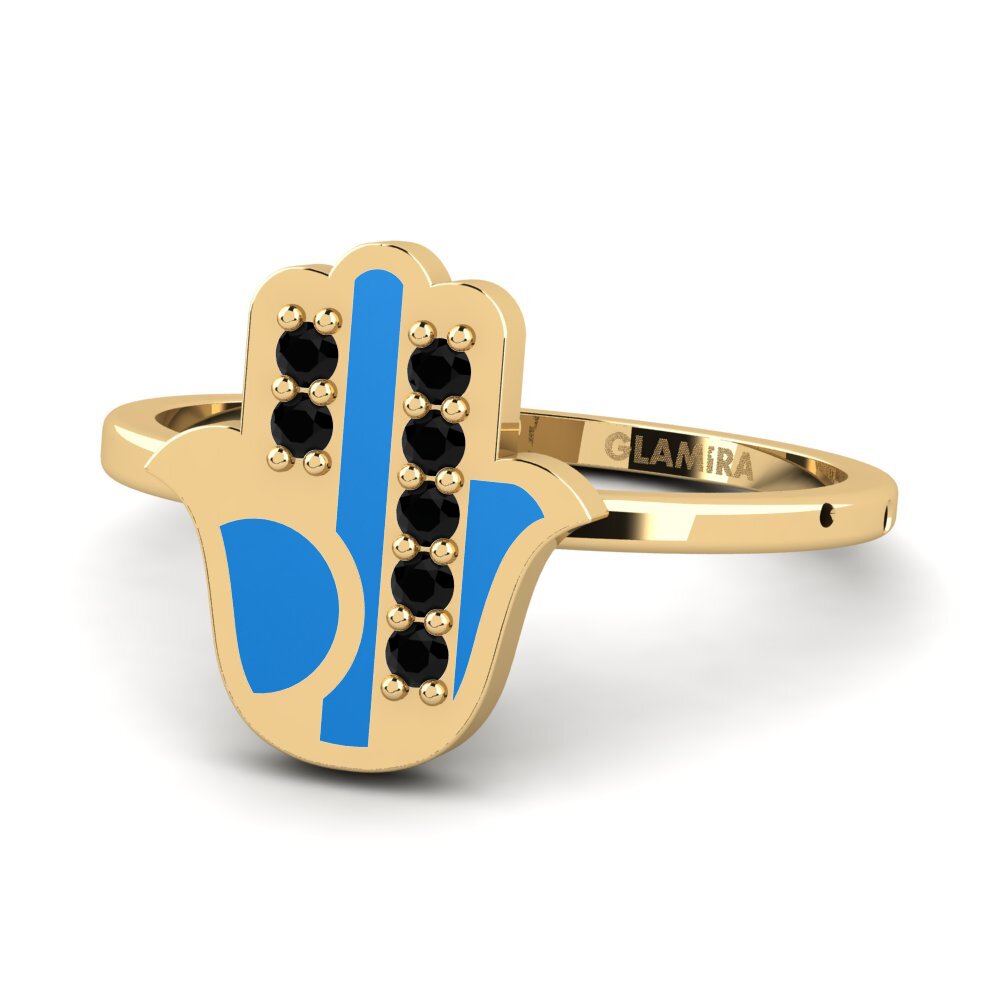 Schwarzer Onyx Ring Bezorgd