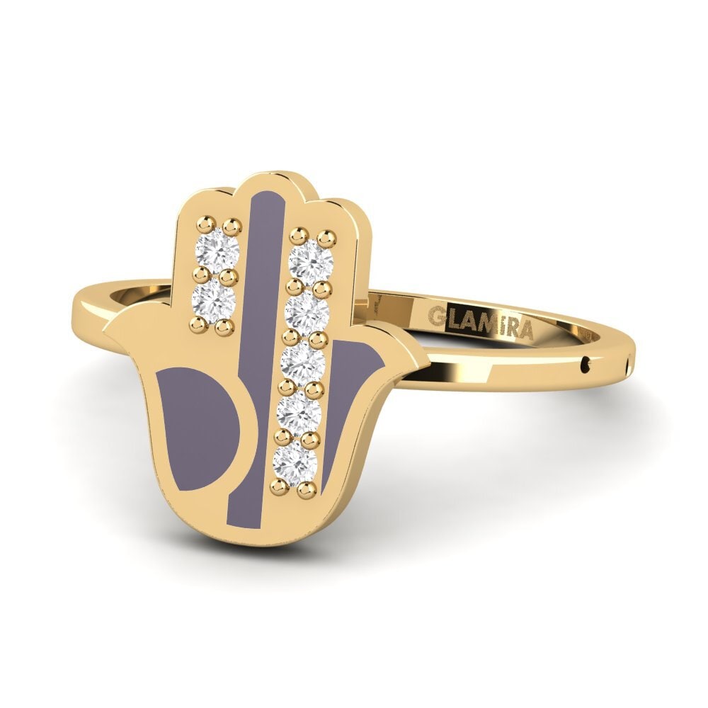 Weißer Saphir Ring Bezorgd