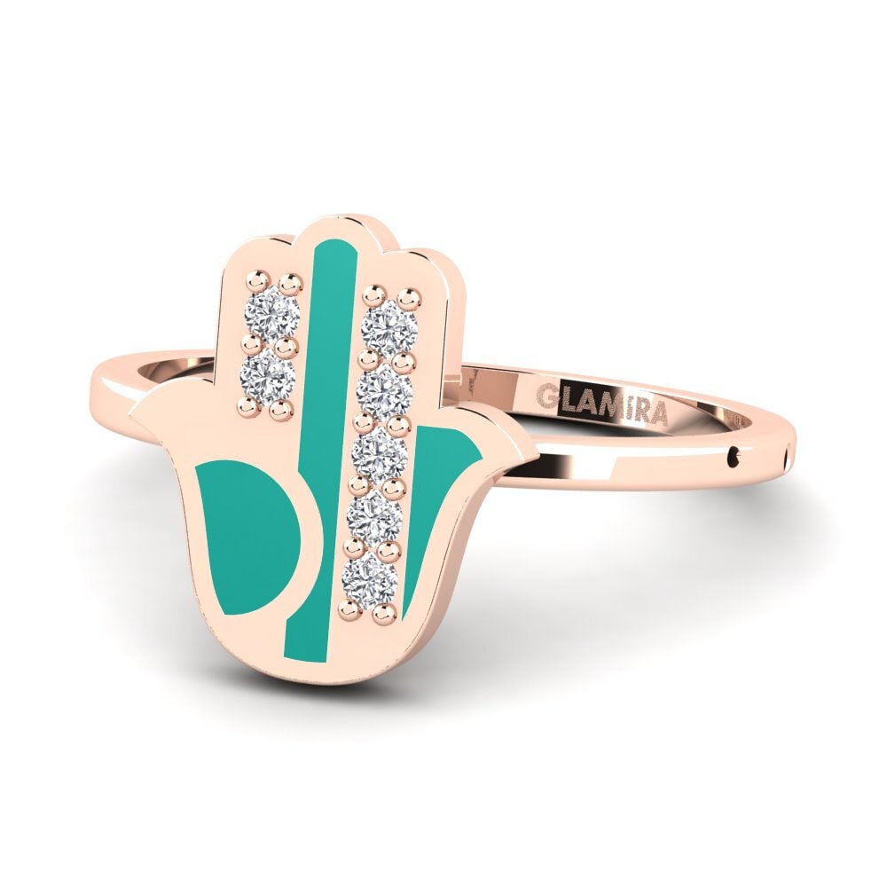 14k Oro Rosa Anillo Bezorgd