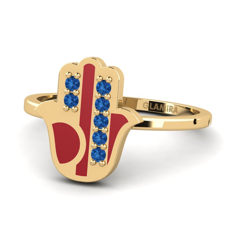 Dunkelblauer Zirkonia Ring Bezorgd