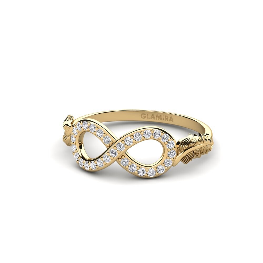 14k Oro Amarillo Anillo Bezumiye