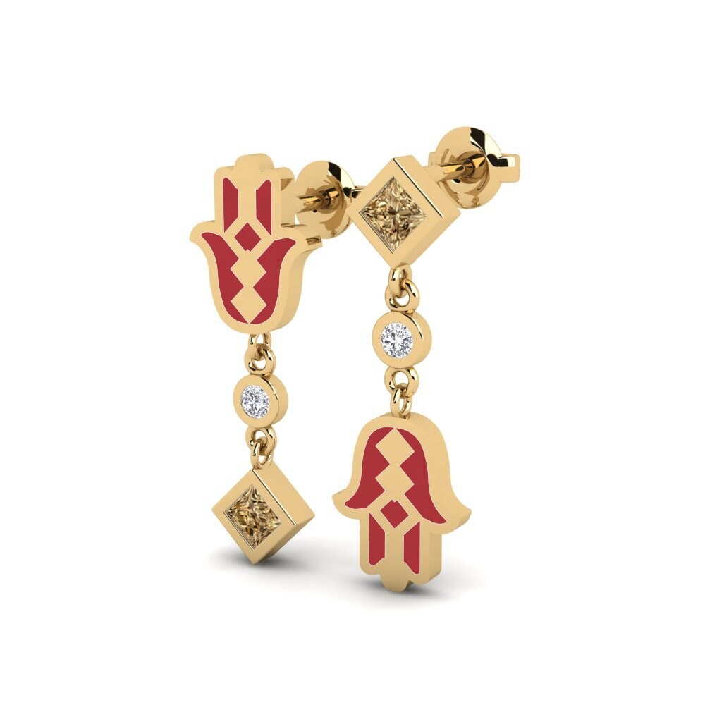 Brown Diamond Women's Earring Bhaagy