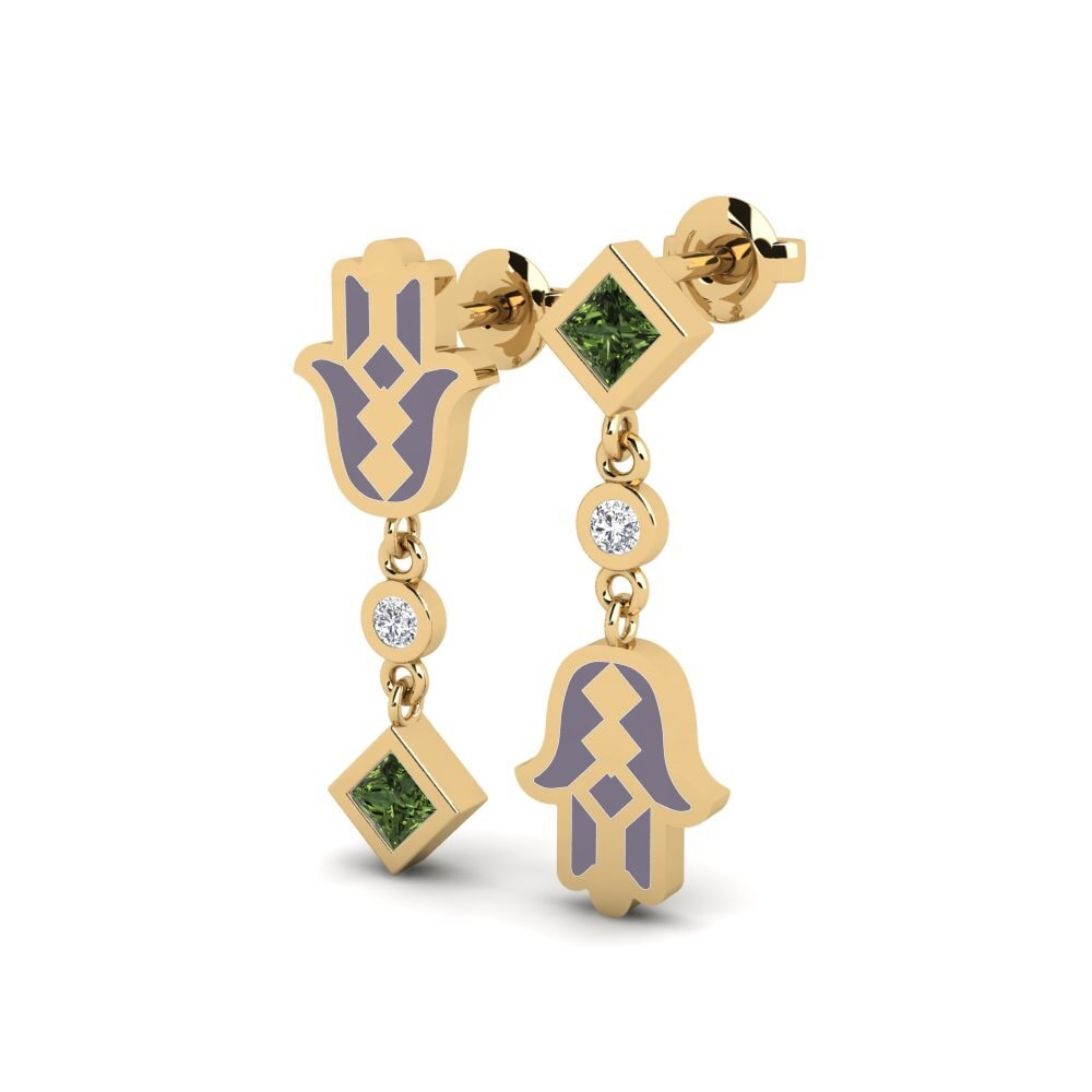 Green Sapphire Women's Earring Bhaagy