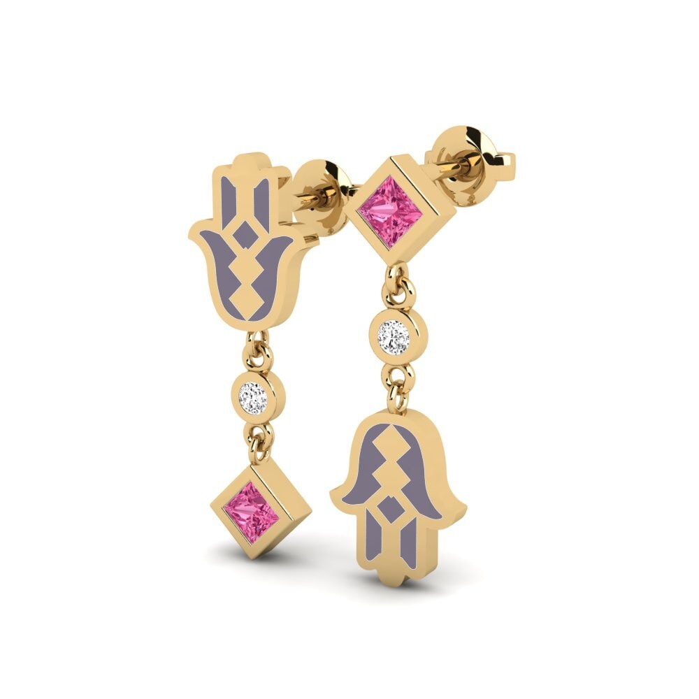 Pink Tourmaline Women's Earring Bhaagy