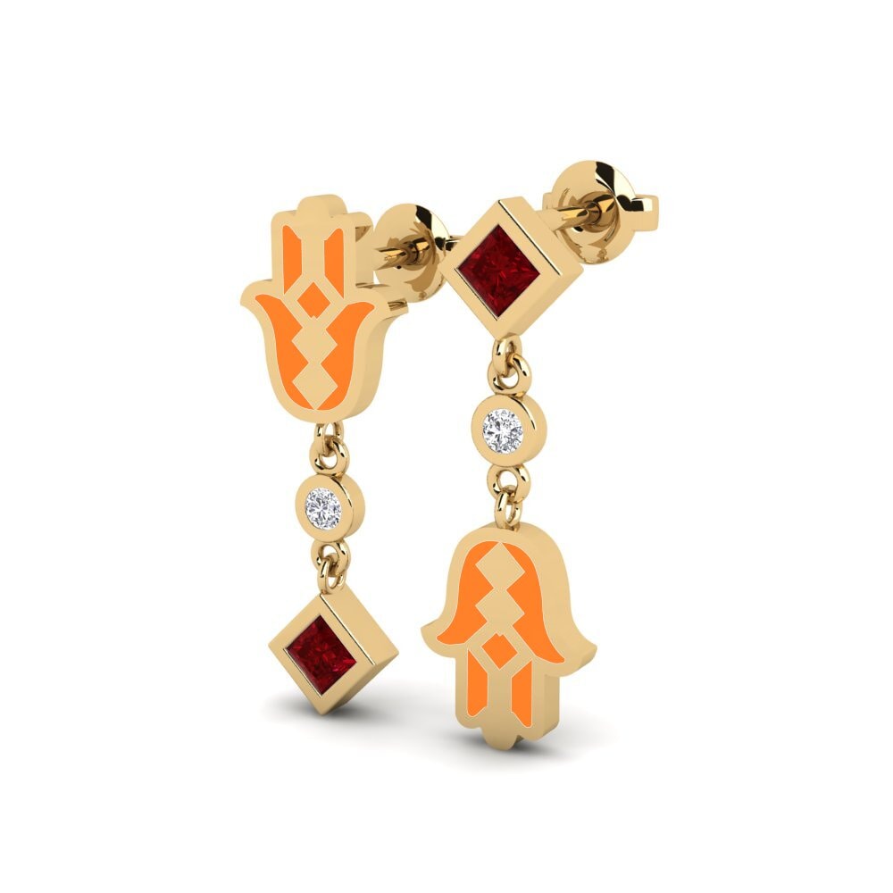 Red Zirconia Women's Earring Bhaagy