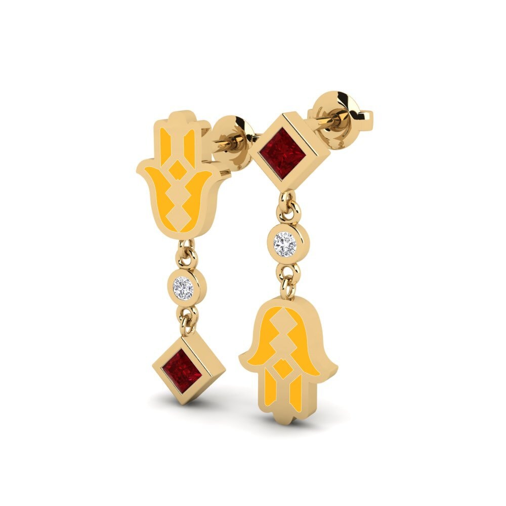 Red Zirconia Women's Earring Bhaagy