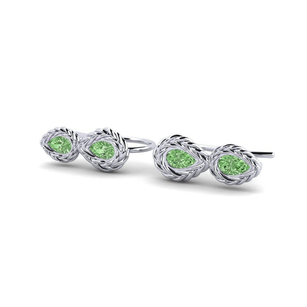 Diamant Vert Boucle d'oreille femme Bhae