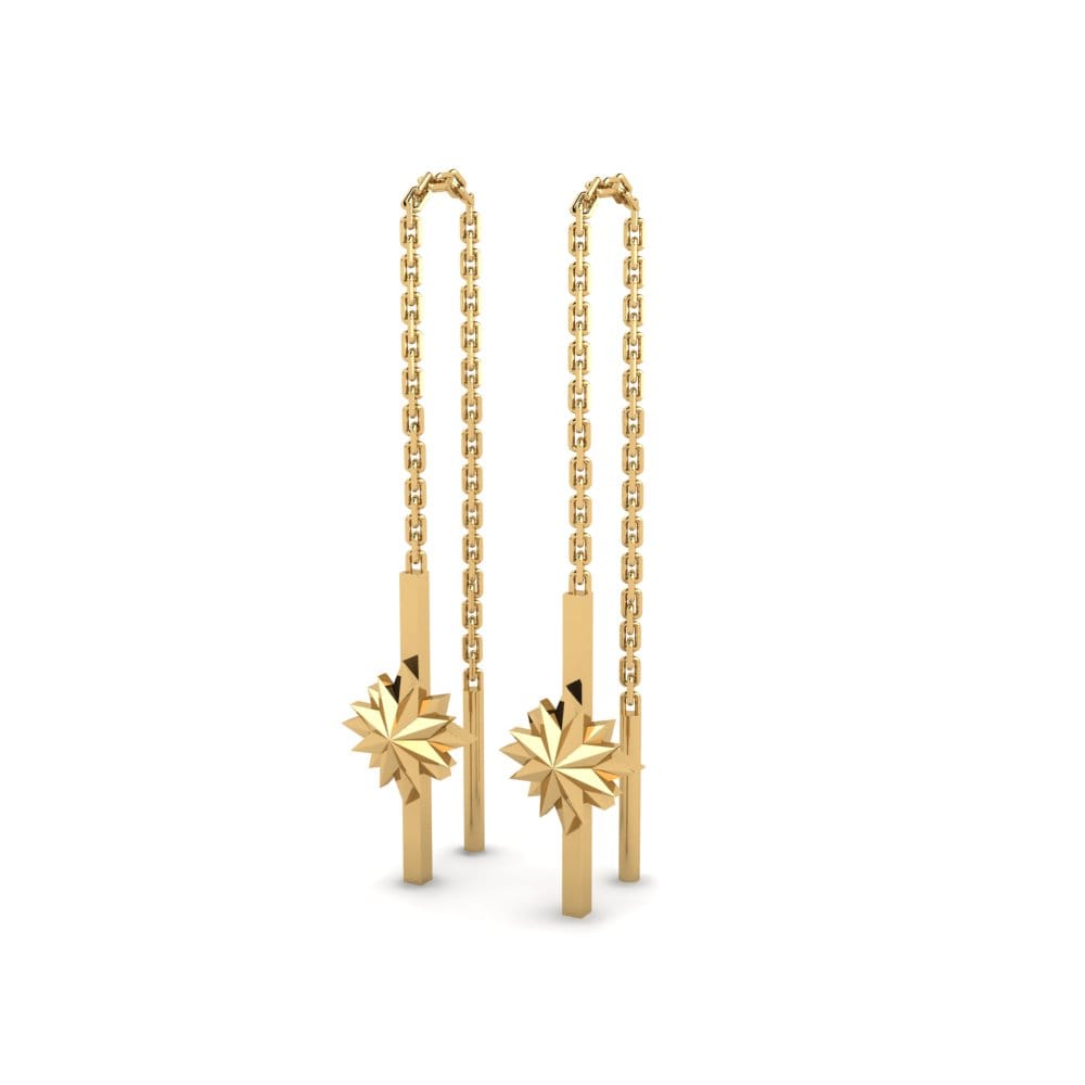 9k Oro Amarillo Pendientes Bhava