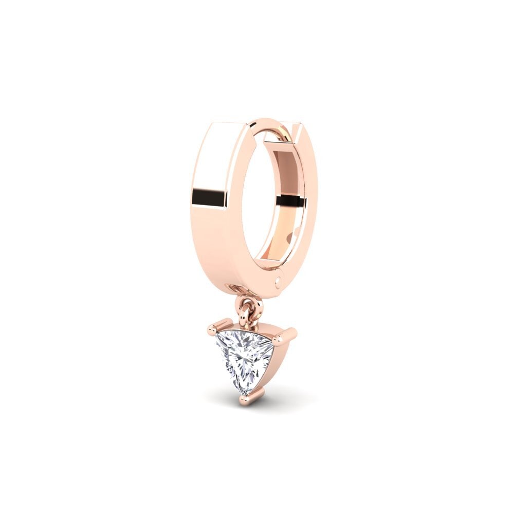 18ct Rose Gold Diamond Men's Earring Bibarel