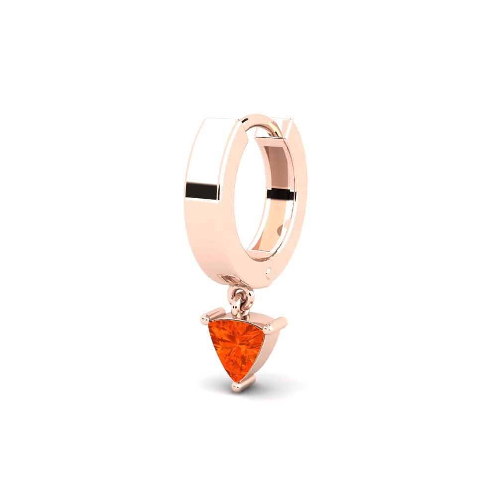 14k Oro Rosa Ópalo Fuego Pendiente para hombre Bibarel
