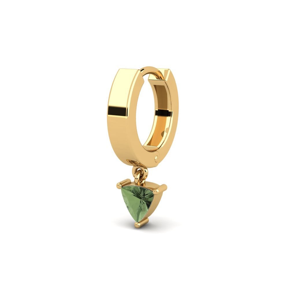 9ct Yellow Gold Green Sapphire Men's Earring Bibarel