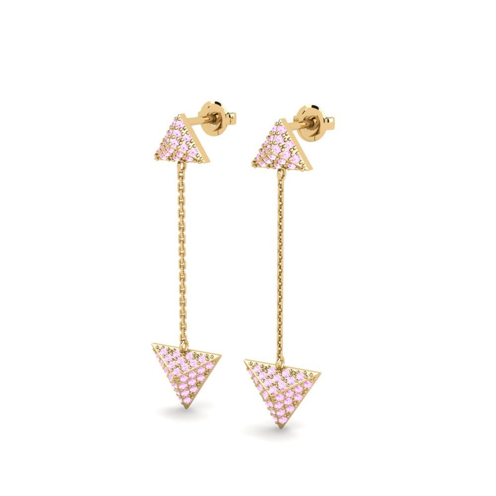 Đá Sapphire Hồng Bông tai nữ Bicknell