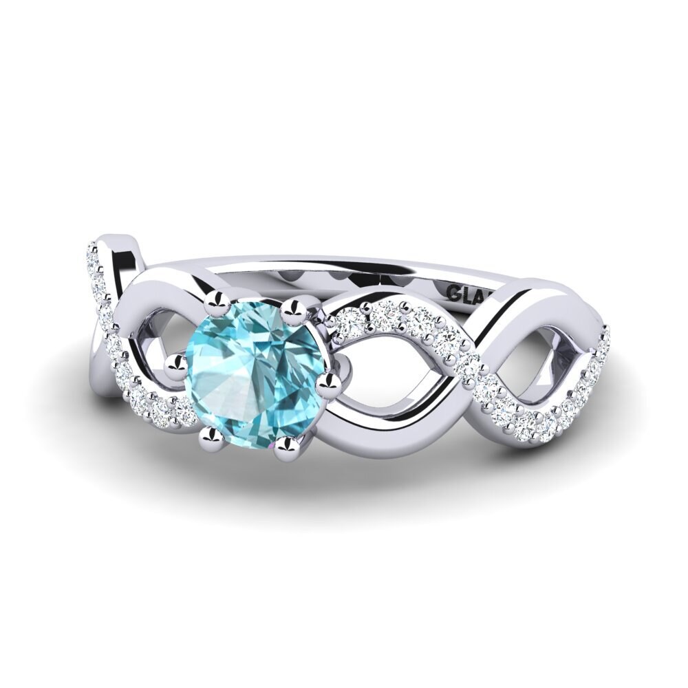 Blue Zircon Women's Ring Bifige