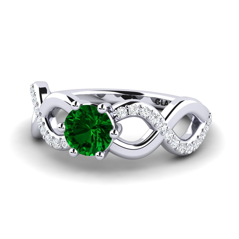 Circonita Verde Anillo de Mujer Bifige