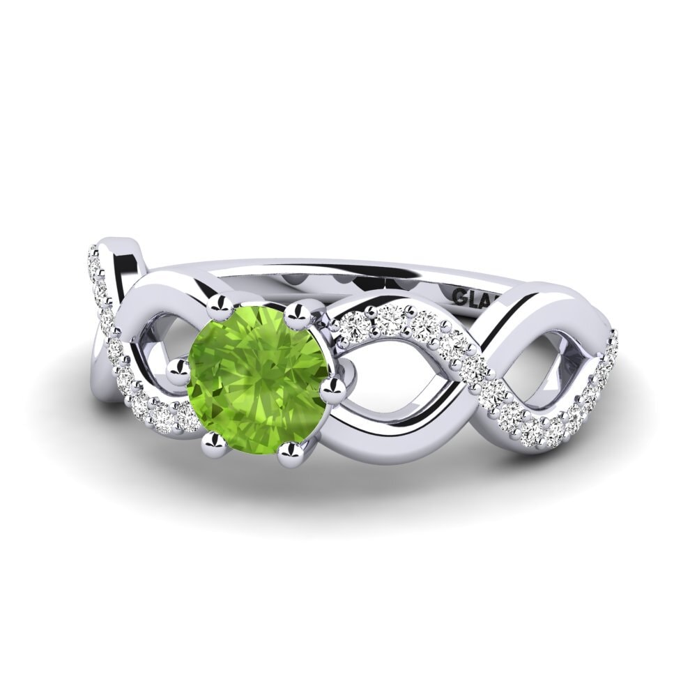 Peridoto Anillo de Mujer Bifige