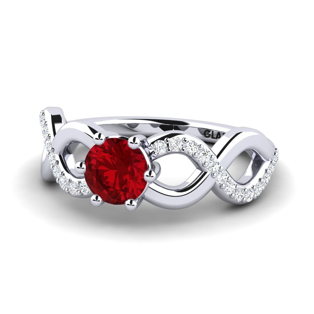 Red Zirconia Women's Ring Bifige
