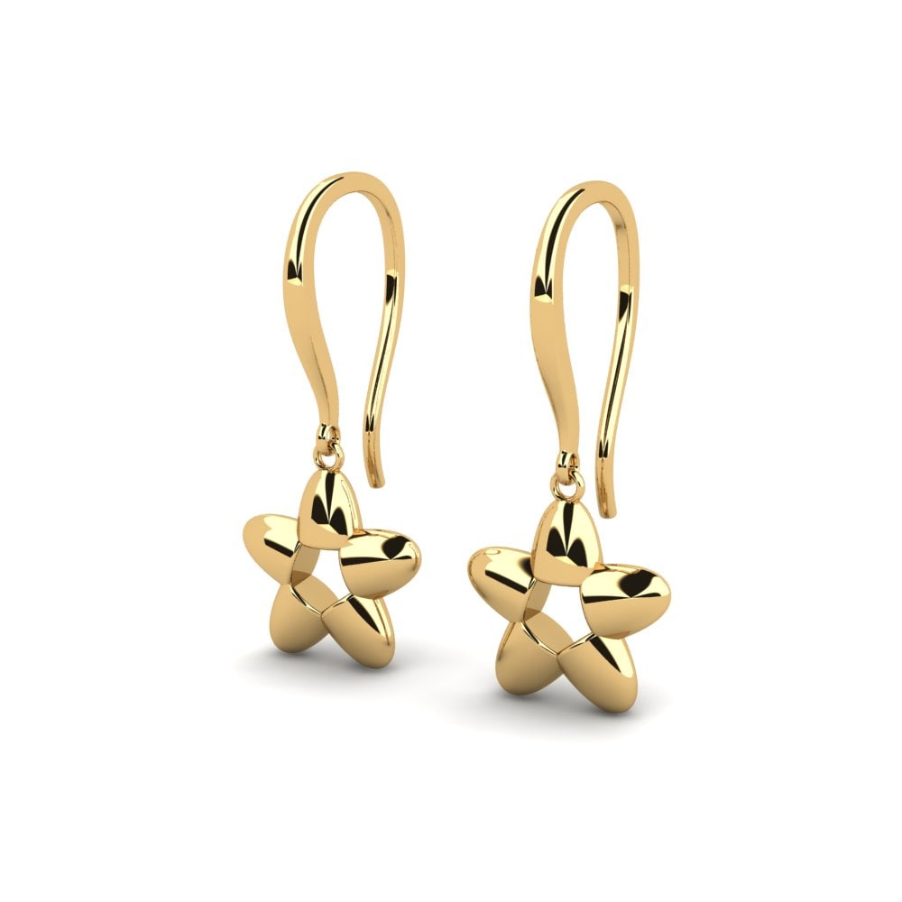 9k Oro Amarillo Pendientes Biggon