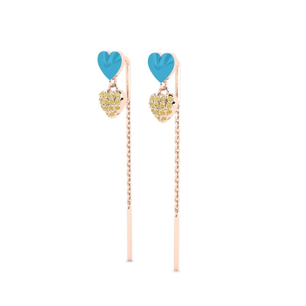 Yellow Diamond Women's Earring Bihotzaz
