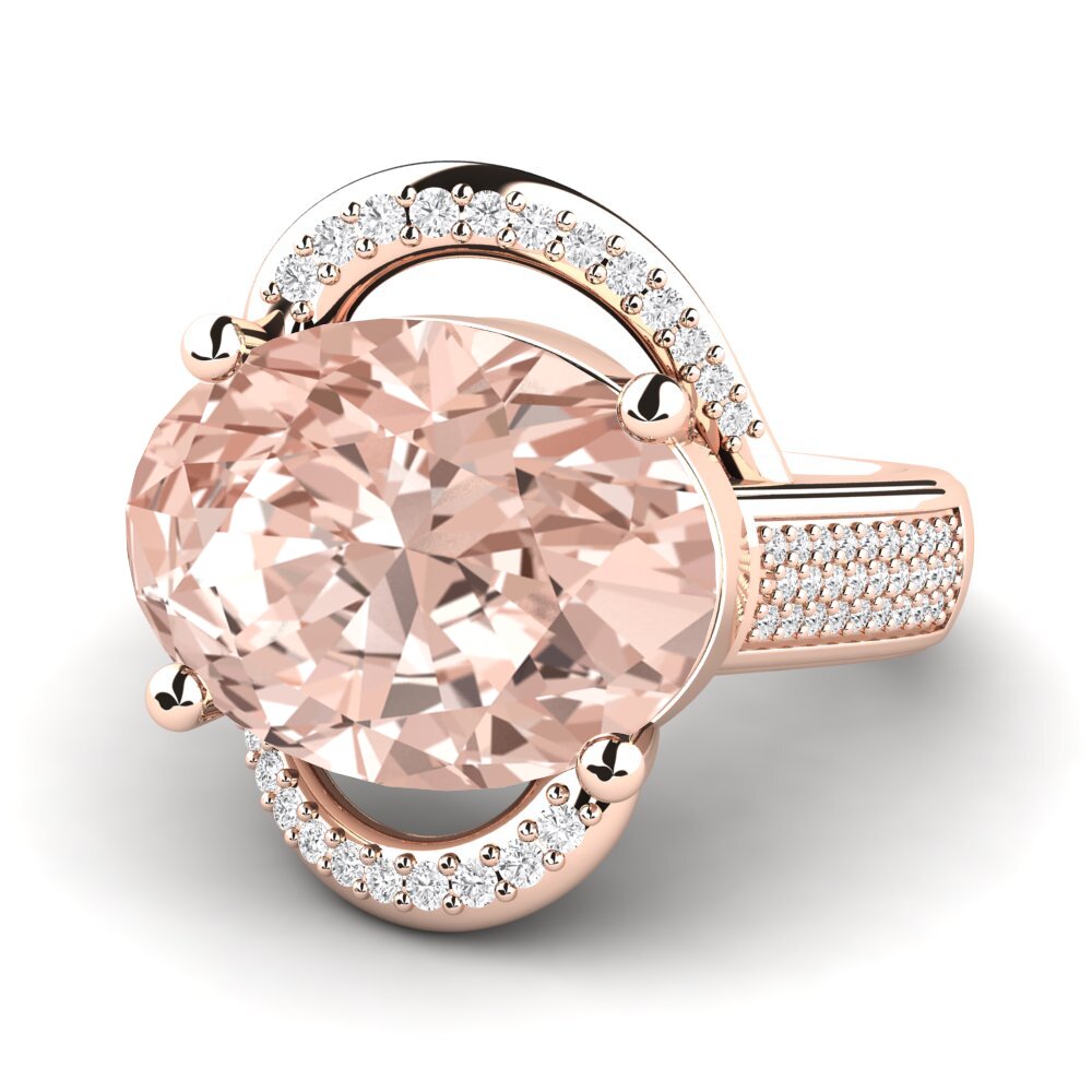9k Rose Gold Morganite Ring Billi