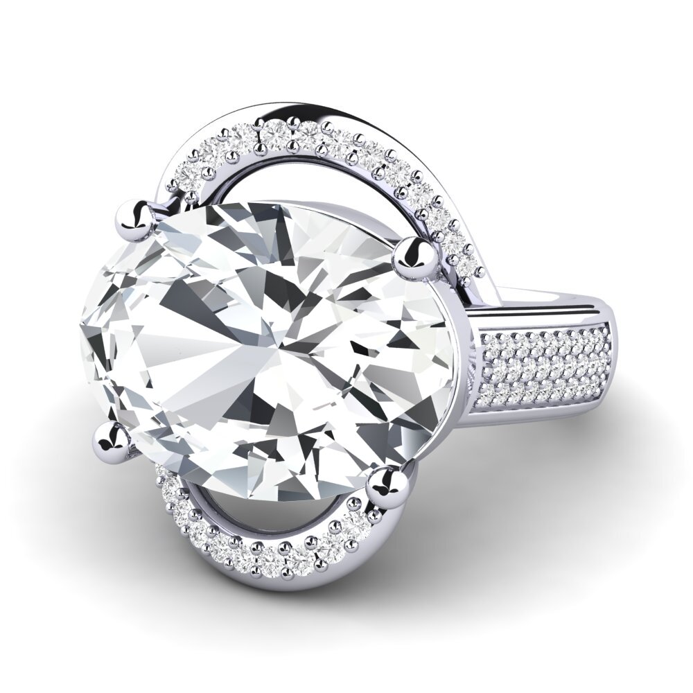 White Zircon Ring Billi