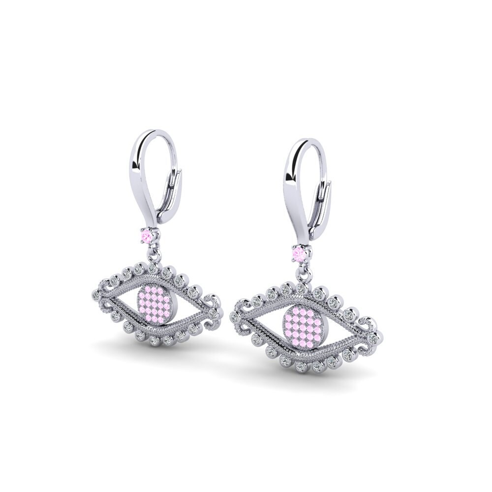 Roze Saffier Dames Oorbellen Bilss