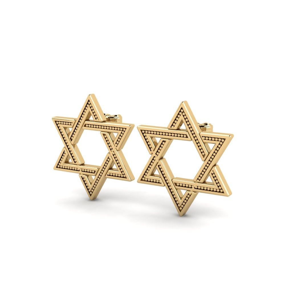 9k Oro Amarillo Pendientes Biorn