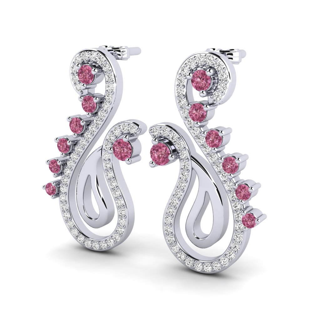 Đá Rhodolite Bông tai nữ Bipasha