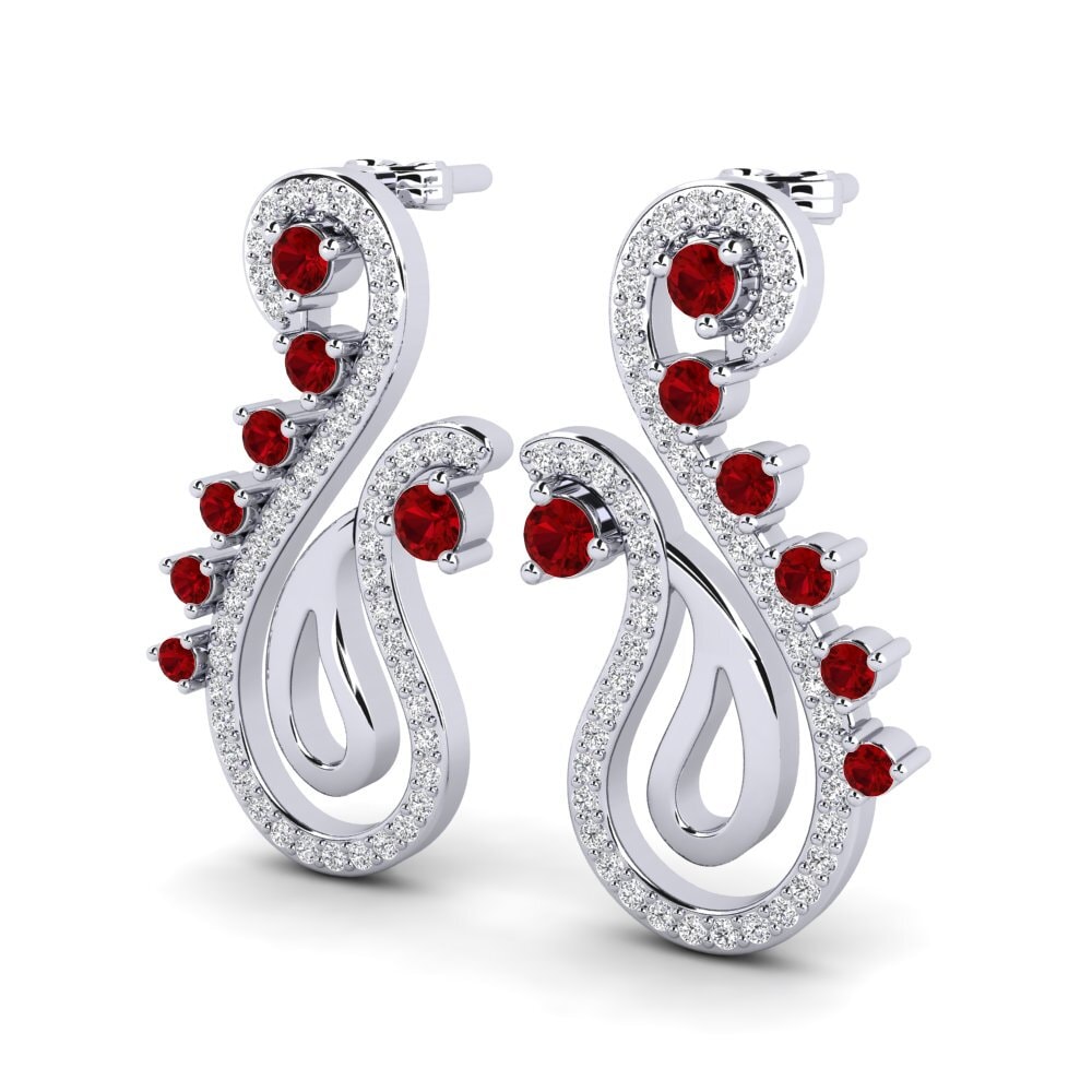 Đá Zirconia Đỏ Bông tai nữ Bipasha