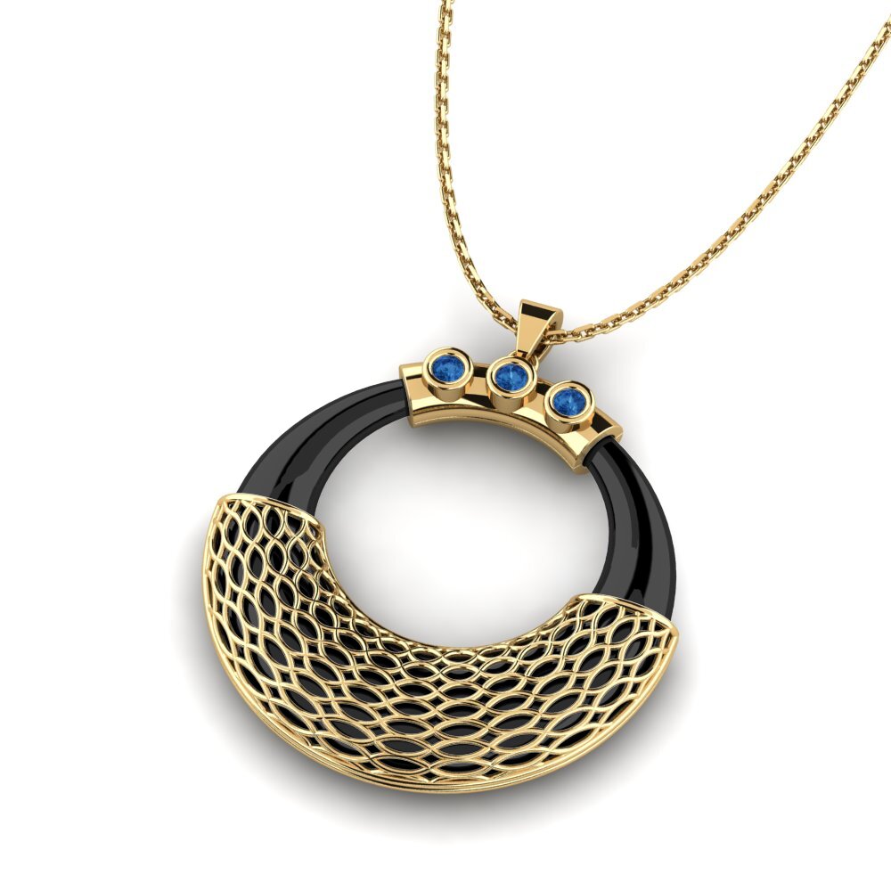 Circonita Azul Oscuro Colgante de Mujer Birdwell