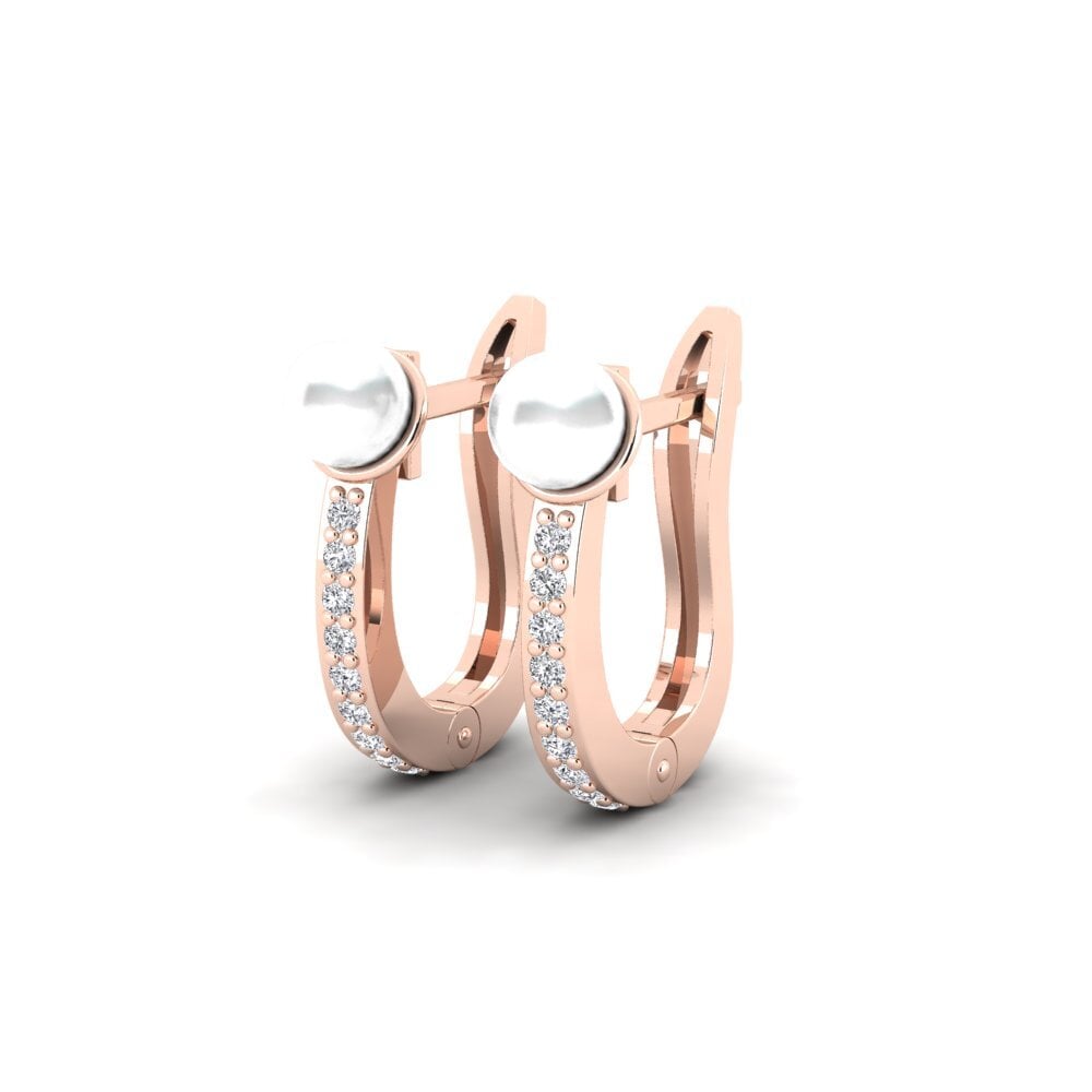 9K Rood Dames Oorbellen Biryoshye