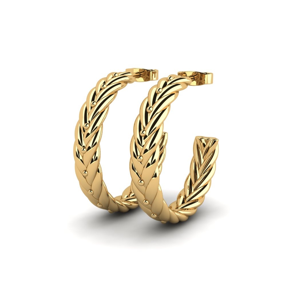 9k Oro Amarillo Pendientes Bisbee