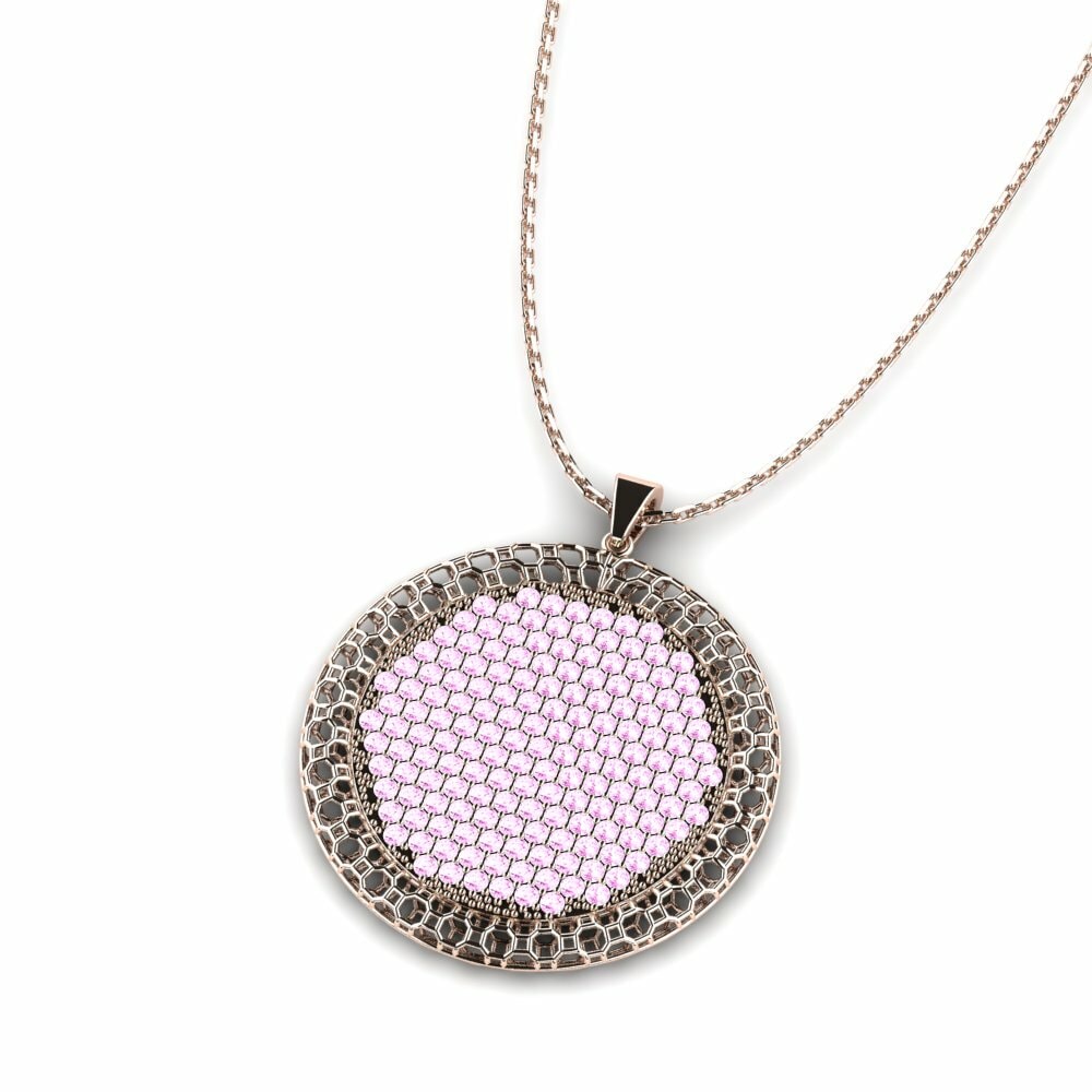 Roze Saffier Dames Hanger Bishal