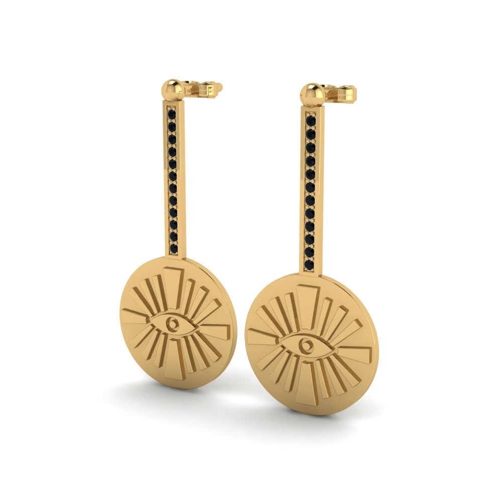 Black Sapphire Women's Earring Bissil