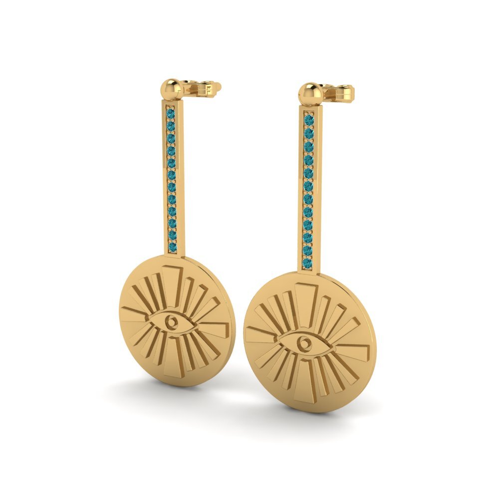 Blue Diamond Women's Earring Bissil