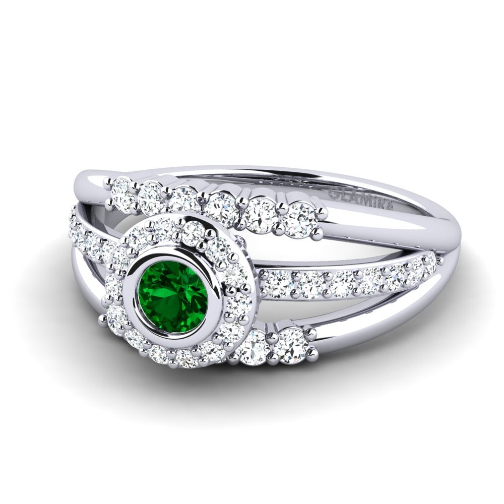 Green Zirconia Women's Ring Bittedw