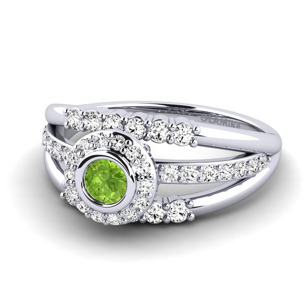 Peridoto Anillo de Mujer Bittedw