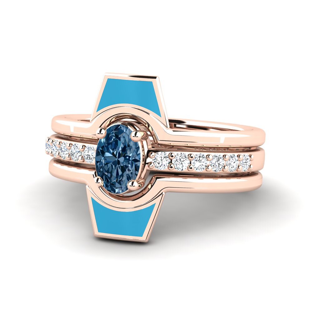 Blauer Diamant Ring Blada SET
