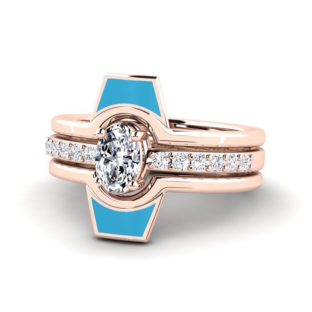 Rotgold 375 Ring Blada SET