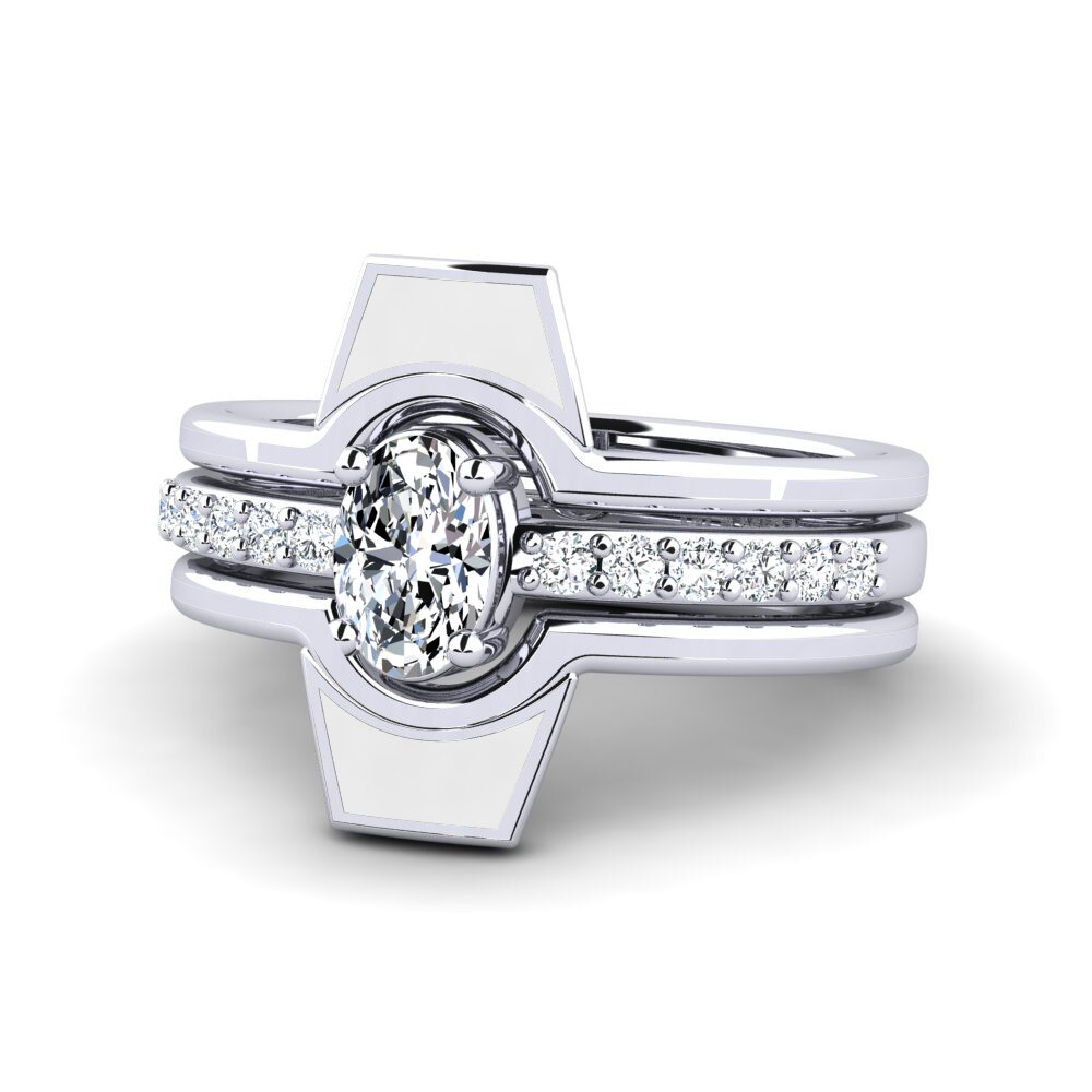 Weißgold 585 Ring Blada SET