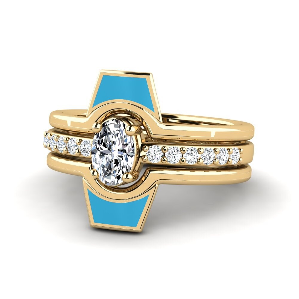Gelbgold 750 Ring Blada SET