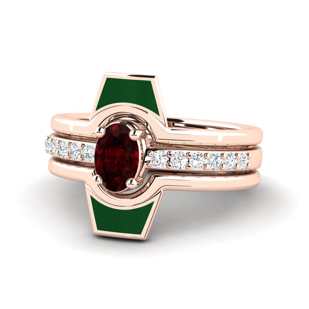 Garnet Ring Blada SET